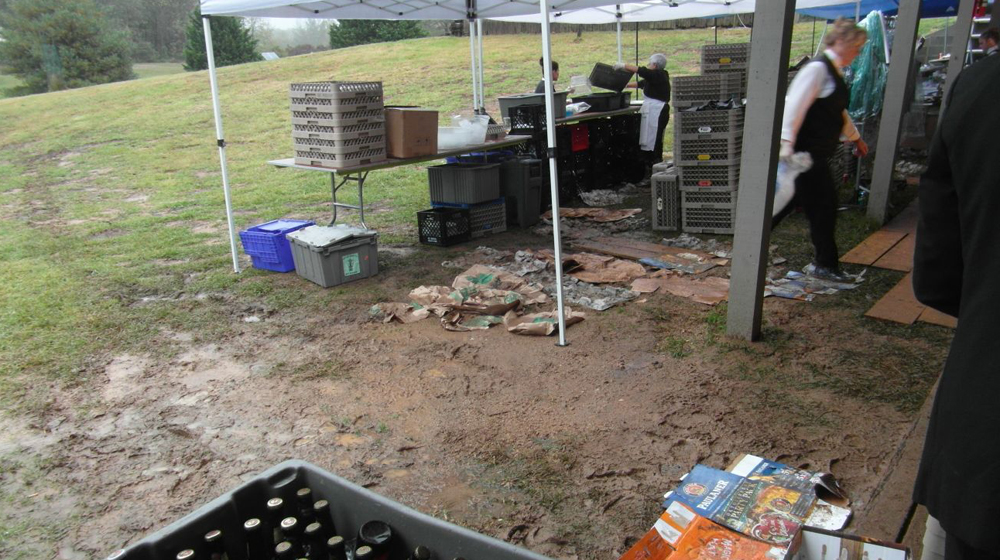 the catering mud pit