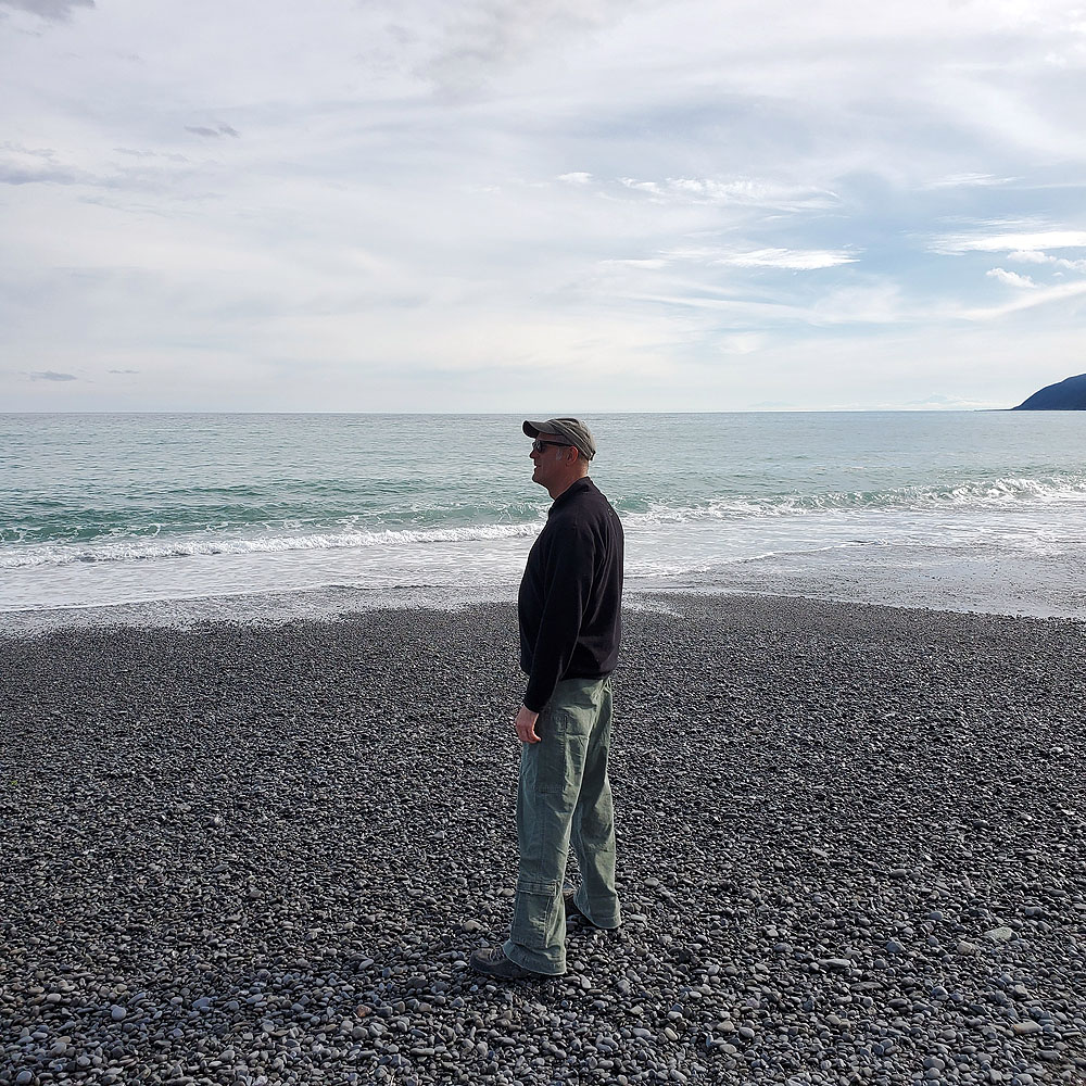 Keith contemplates the vastness of the Pacific