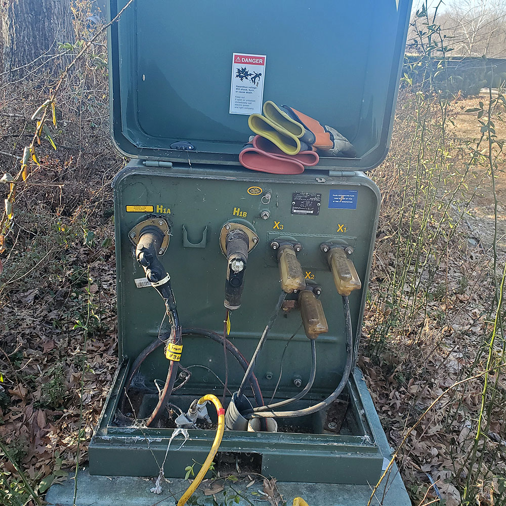 our old electric service being disconnected