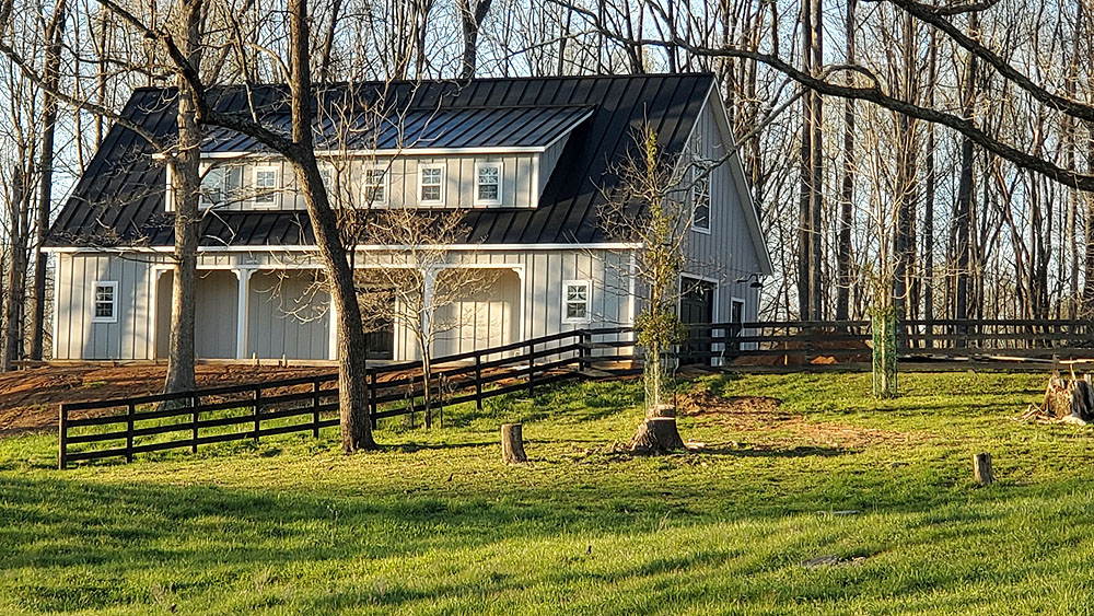 The new poultry barn