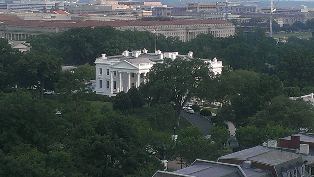 View of the White House from Reception