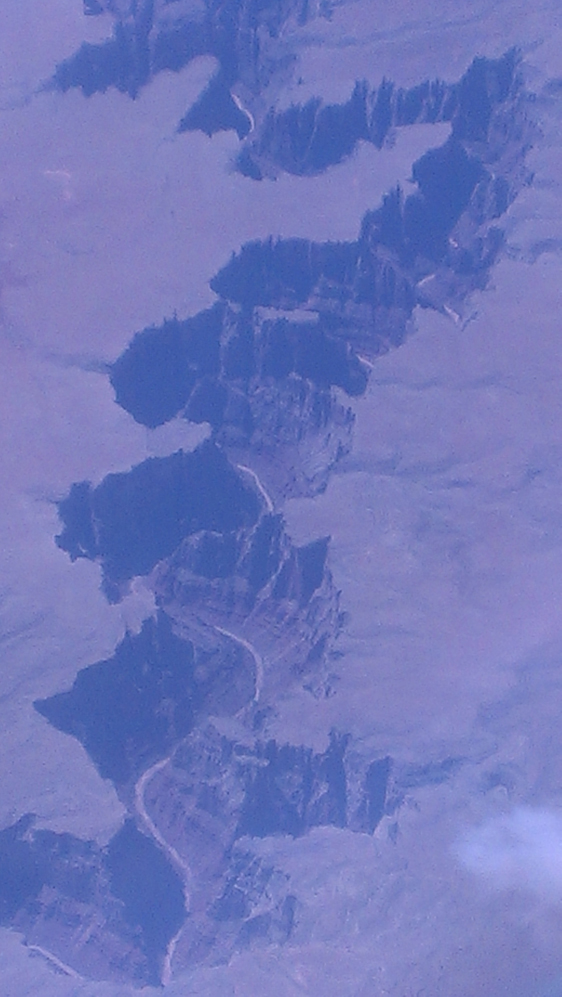 Colorado river from airplane