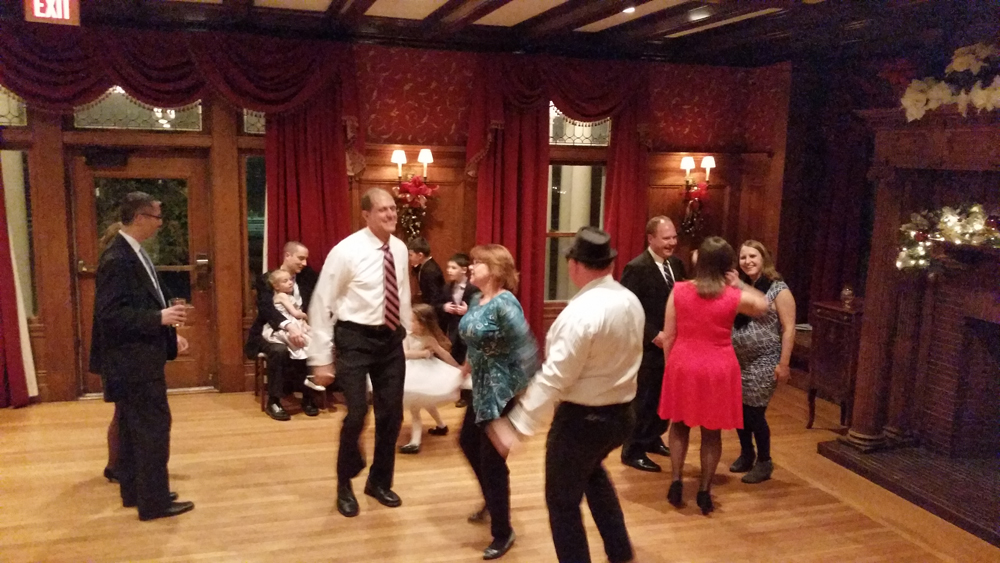 Keith dancing with trivia teammates Tami and Wade