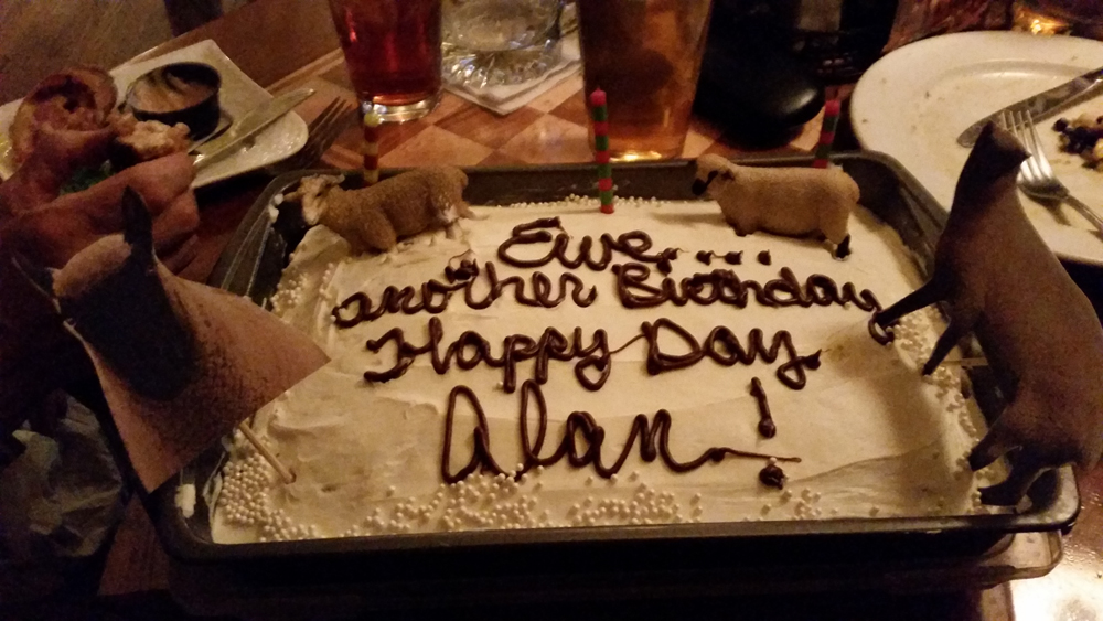 Trivia team and Pub staff surprise me for my bithday