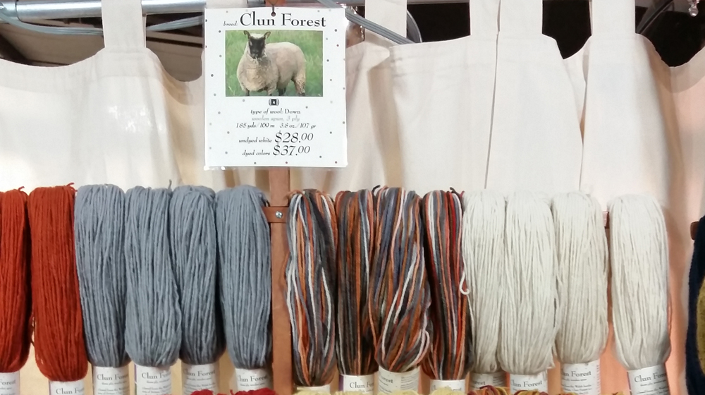 yarn from our sheep for sale at wool festival