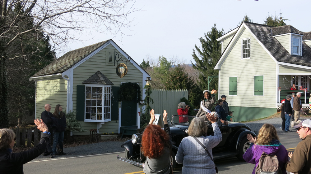 Miss Virginia leads the local Christmas parade