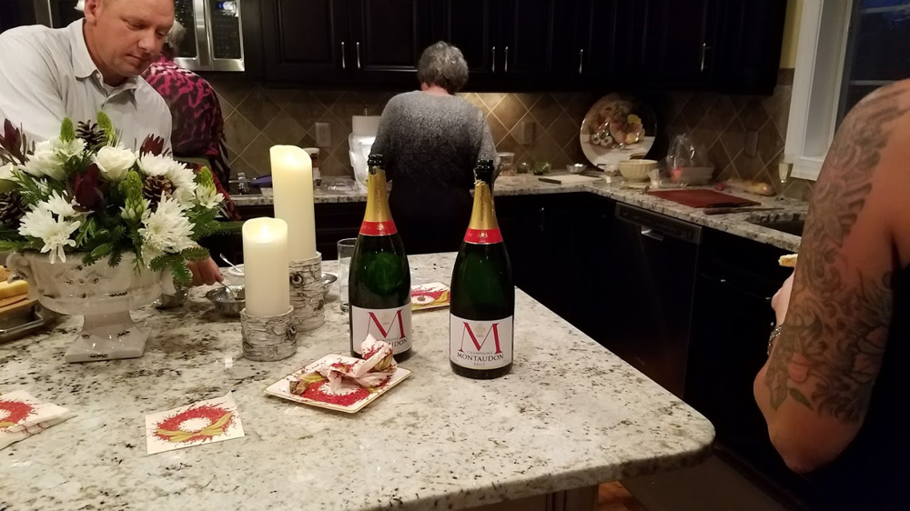 Keith doesn't skimp on the Champagne