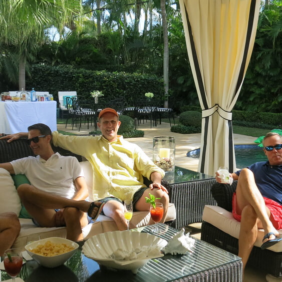 hanging by the pool New Year's Day