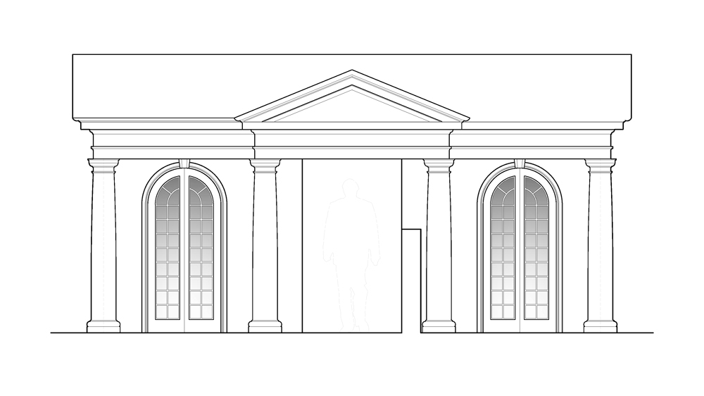 Wayne's rendering of the final building