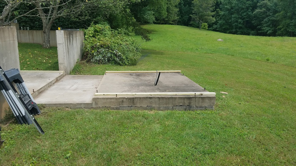 These concrete pads have been waiting 20 years