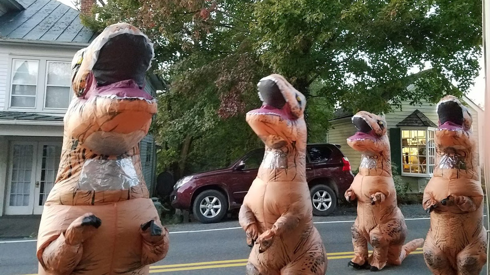 Never deny a T. Rex Halloween candy