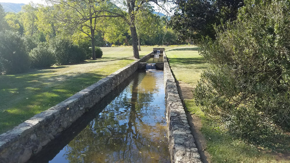 Old mill race at the "retreat"
