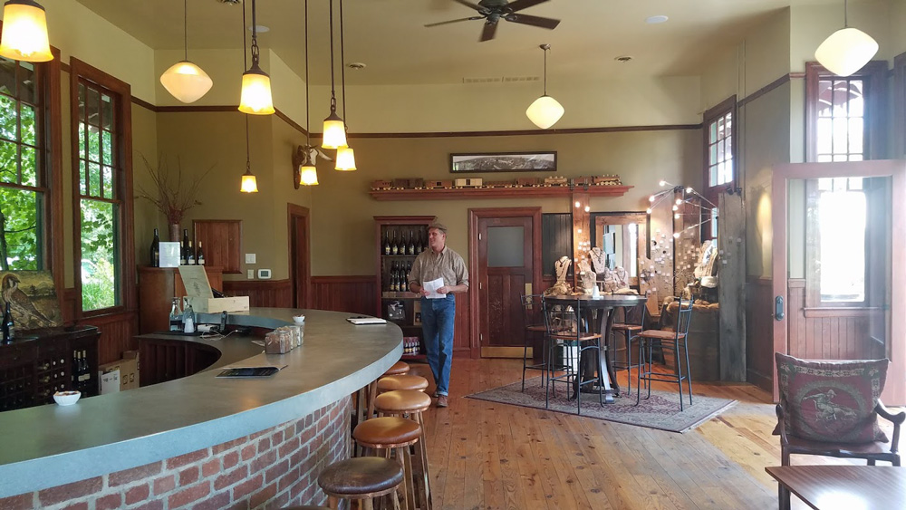 Ken Wright's tasting room - an old train station