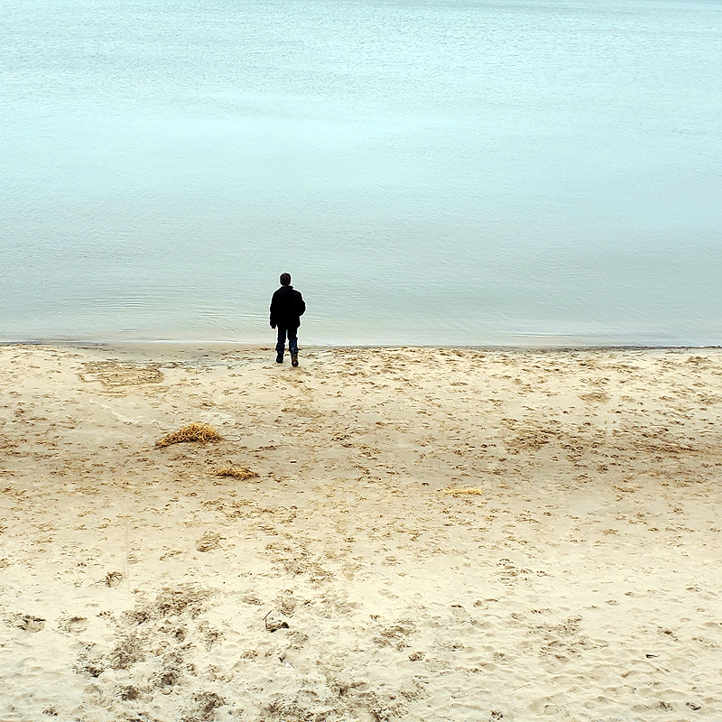 Henry contemplates the vastness of the lake