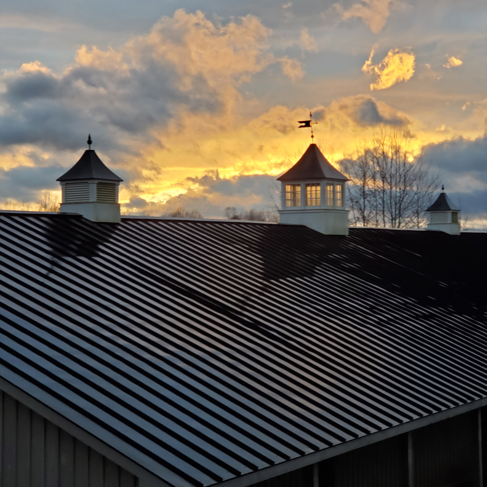 Sunset view from Chicken Barn