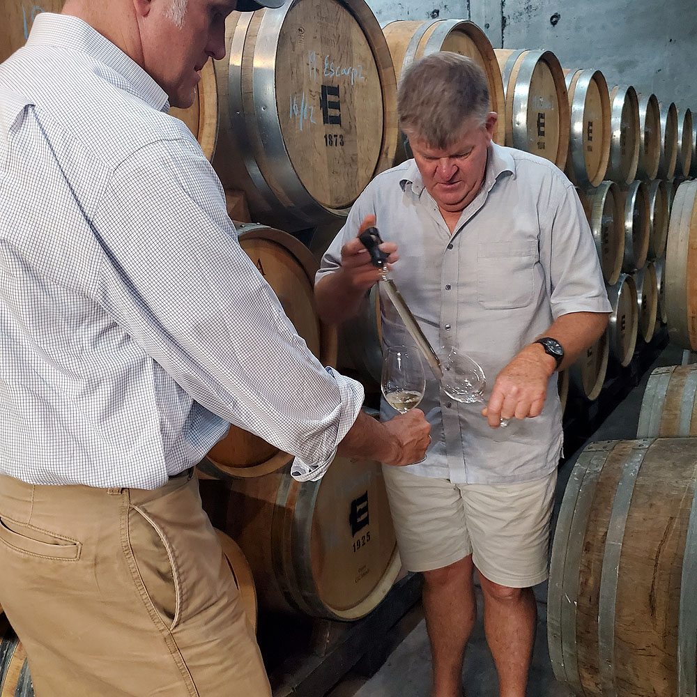 tasting right from the barrel