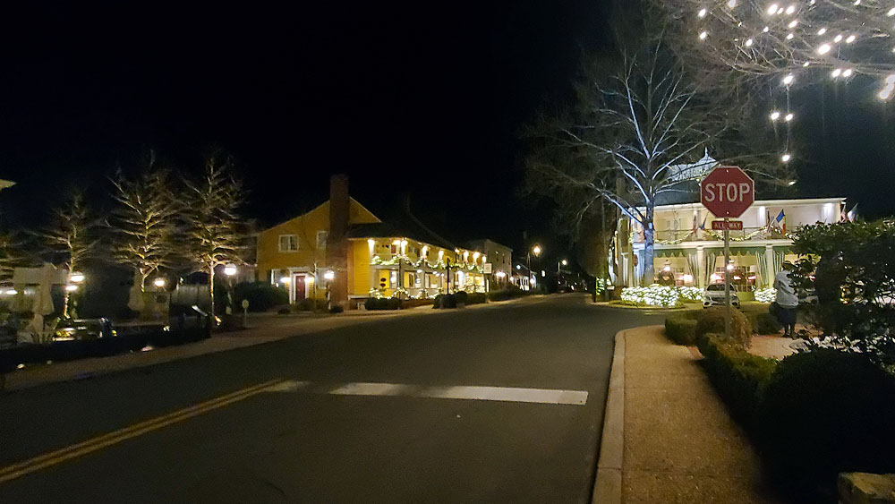 Very quiet town on Christmas Night
